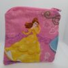 Handmade zipper coin purse made with Beauty and the Beast fabric