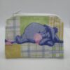 Handmade zipper coin purse made with Eeyore fabric
