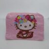 Handmade zipper coin purse made with Hello Kitty fabric