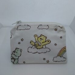 Handmade zipper coin purse made with Funshine Bear fabric
