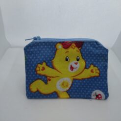 Handmade zipper coin purse made with Funshine Bear fabric