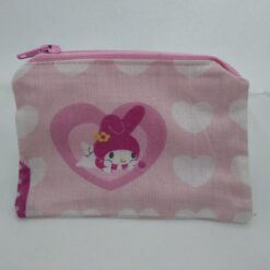 Handmade zipper coin purse made with My Melody fabric