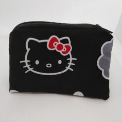 Handmade zipper coin purse made with Hello Kitty fabric