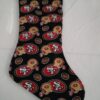 Handmade Christmas Stocking made with 49ers fabric