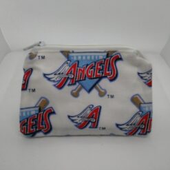 Handmade zipper coin purse made with Angels fabric