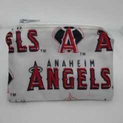 Handmade zipper coin purse made with Angels fabric