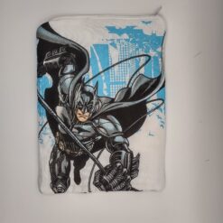 Handmade small zipper bag made with Batman fabric