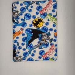 Handmade small zipper bag made with Batman fabric