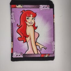 Handmade small zipper bag made with Archie fabric