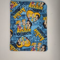 Handmade small zipper bag made with Archie fabric