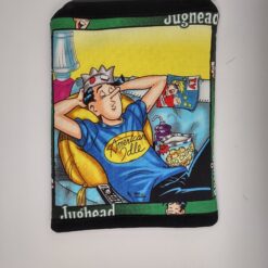 Handmade small zipper bag made with Archie fabric