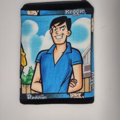 Handmade small zipper bag made with Archie fabric