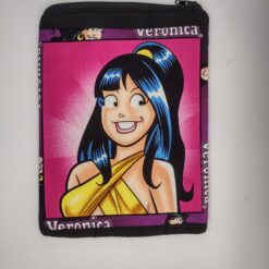 Handmade small zipper bag made with Archie fabric