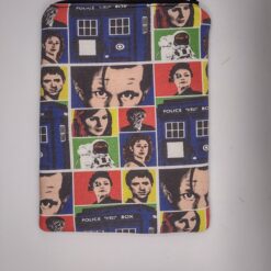 Handmade small zipper bag made with Dr Who fabric