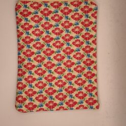 Handmade small zipper bag made with Flowers fabric