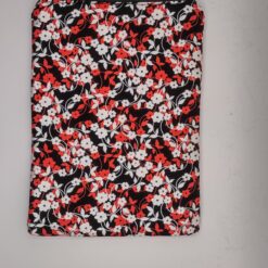 Handmade small zipper bag made with Flowers fabric