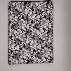 Handmade small zipper bag made with Flowers fabric