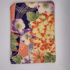 Handmade small zipper bag made with Flowers fabric