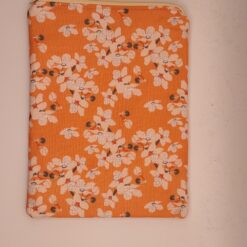 Handmade small zipper bag made with Flowers fabric