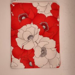 Handmade small zipper bag made with Flowers fabric