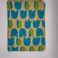 Handmade small zipper bag made with Flowers fabric