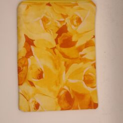Handmade small zipper bag made with Flowers fabric