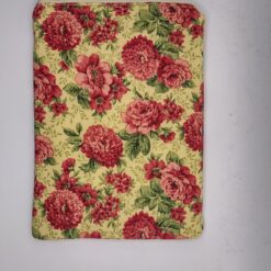 Handmade small zipper bag made with Flowers fabric