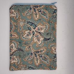 Handmade small zipper bag made with Flowers fabric