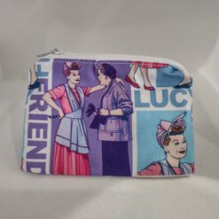 Handmade zipper coin purse made with I Love Lucy fabric