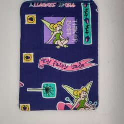 Handmade small zipper bag made with Tinkerbell fabric