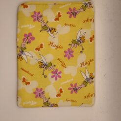 Handmade small zipper bag made with Tinkerbell fabric