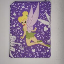 Handmade small zipper bag made with Tinkerbell fabric