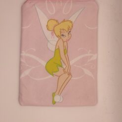 Handmade small zipper bag made with Tinkerbell fabric