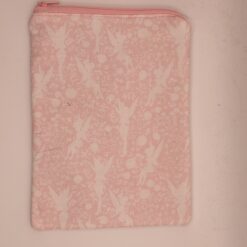 Handmade small zipper bag made with Tinkerbell fabric