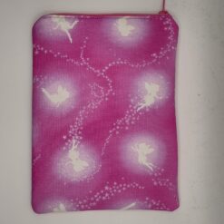 Handmade small zipper bag made with Tinkerbell fabric