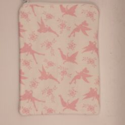Handmade small zipper bag made with Tinkerbell fabric