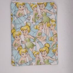 Handmade small zipper bag made with Tinkerbell fabric