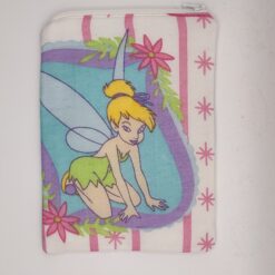 Handmade small zipper bag made with Tinkerbell fabric