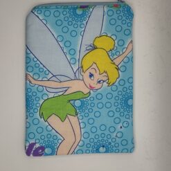 Handmade small zipper bag made with Tinkerbell fabric