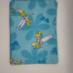 Handmade small zipper bag made with Tinkerbell fabric