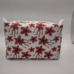 Handmade boxy zipper bag made with Stranger Things fabric